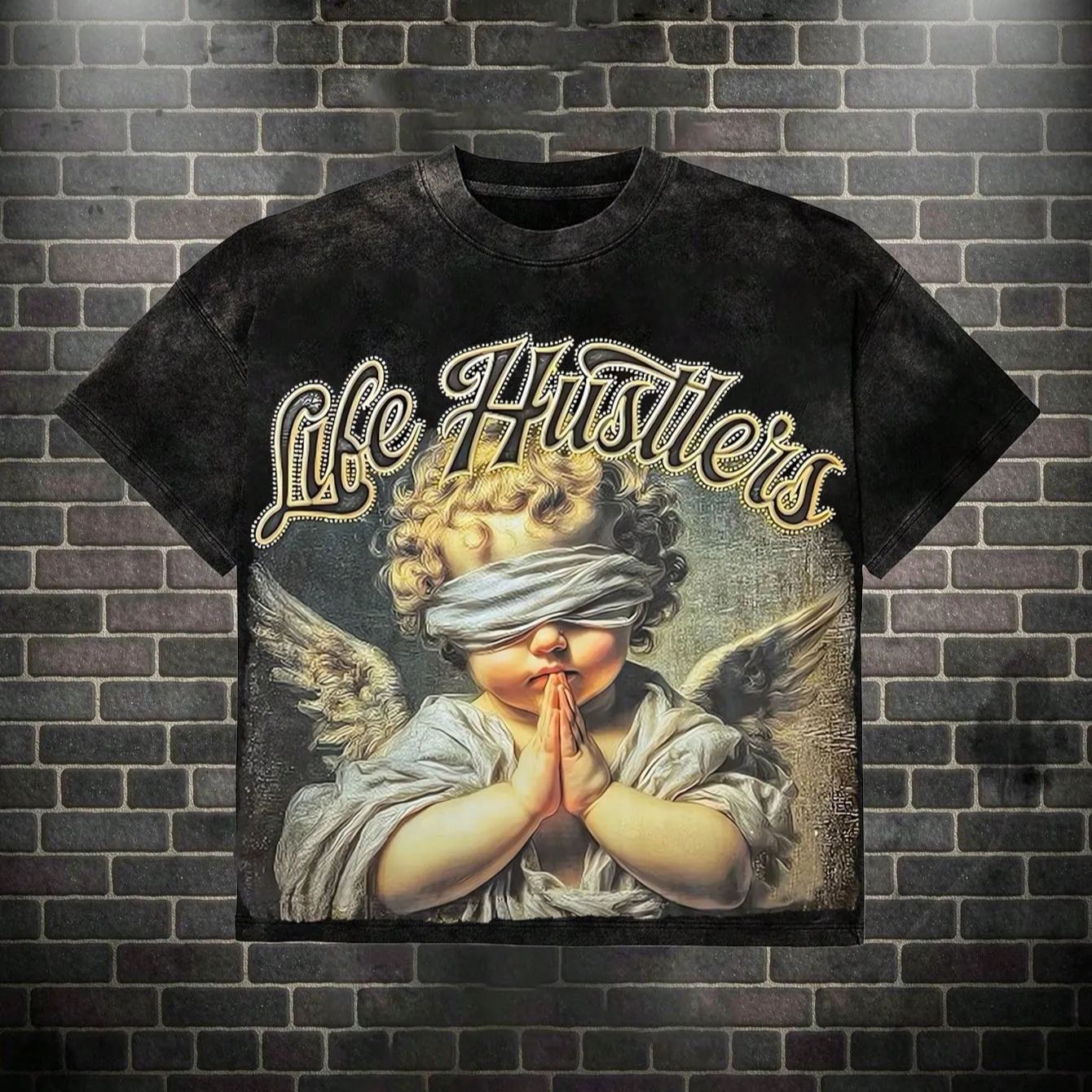 [Copy]Spider Letter Graphic T-Shirt 