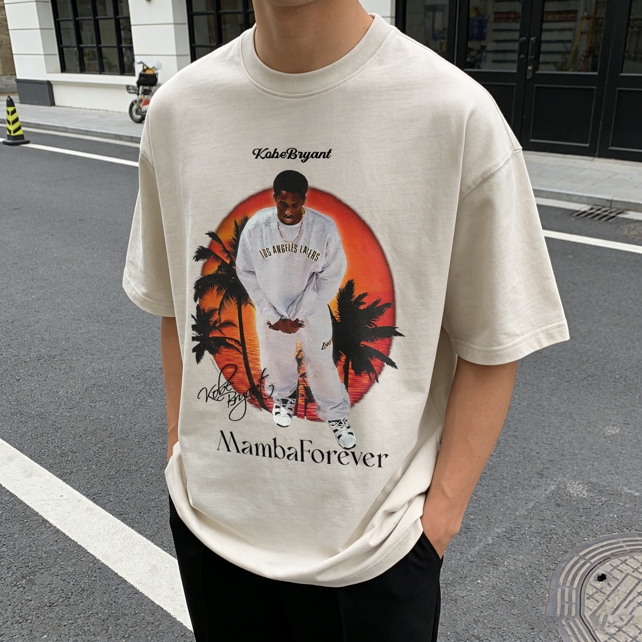 kobe Bryant Printed Men's Washed Tee