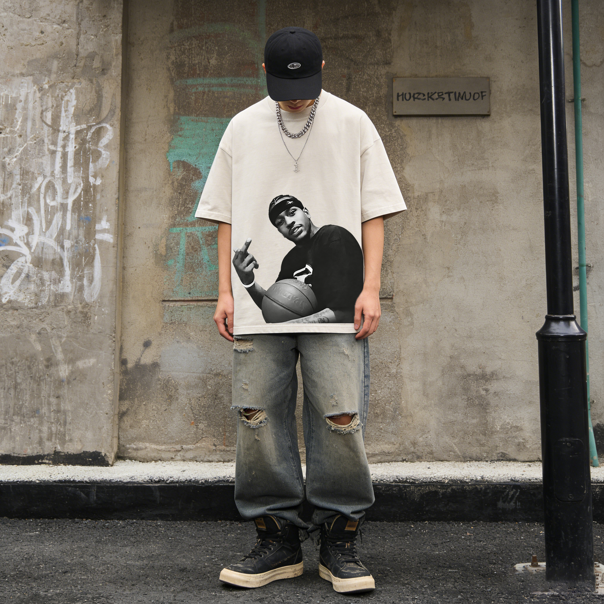 ALLEN IVERSON Printed Men's Washed Tee