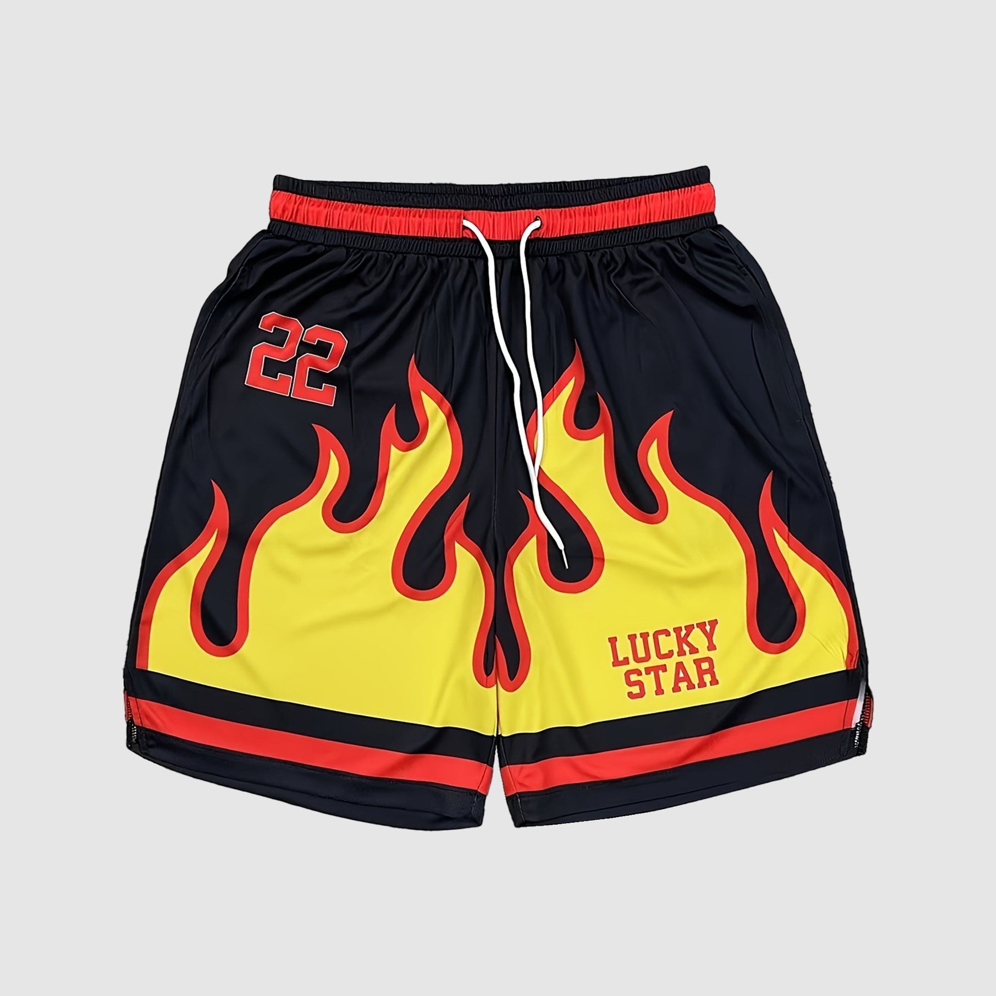 Lucky Star Flame Men's Athletic Shorts