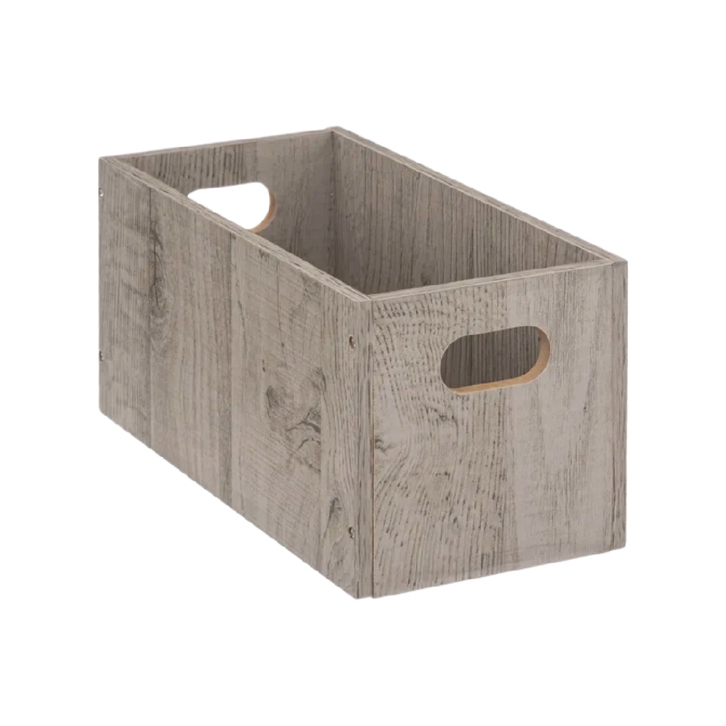 Boîte de rangement en bois avec poignées pour diverses utilisations - 40 x 25 x 15-cadrepur
