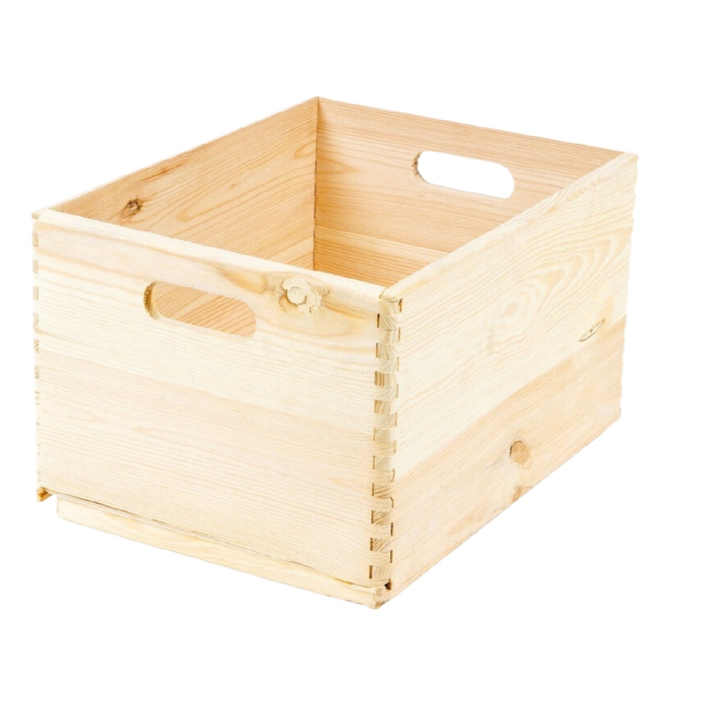 Caisse de rangement en bois - Idéale pour le stockage à domicile - 30 x 20 x 15-cadrepur