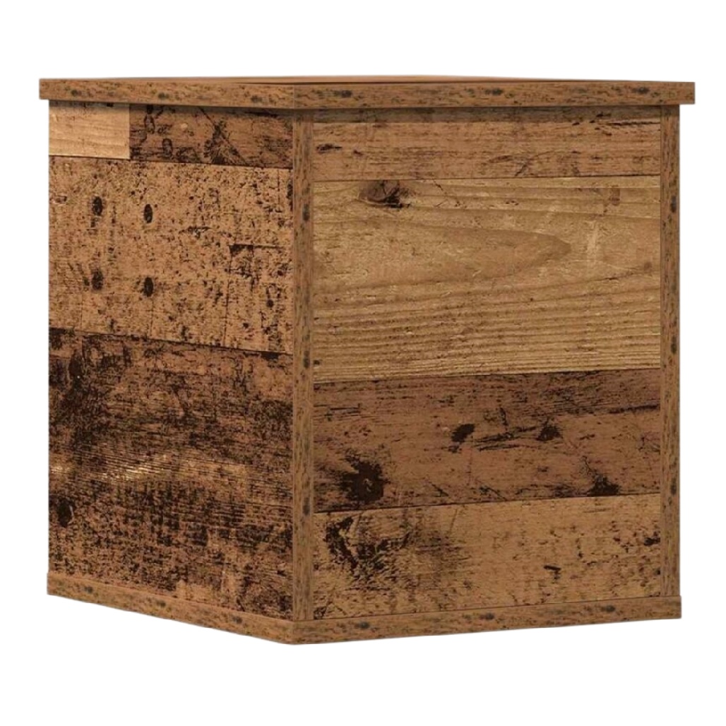 Table d'appoint en bois recyclé pour salon ou bureau - 40 x 40 x 40-cadrepur