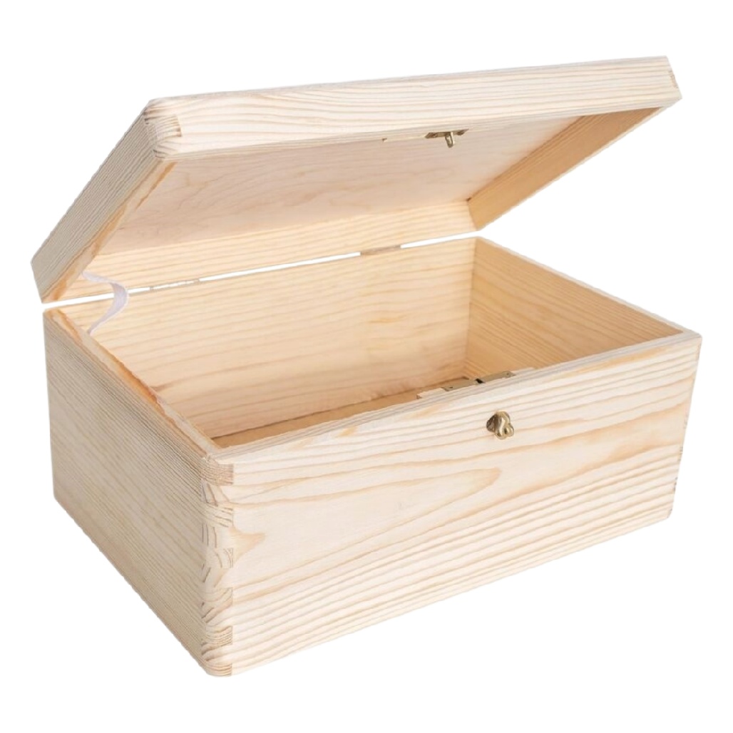 Coffre de rangement en bois de pin pour objets divers - 30 x 20 x 15-maisonboite