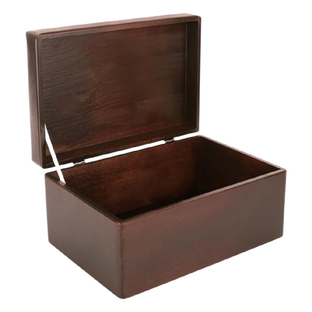 Boîte de rangement en bois foncé pour la maison - 30 x 20 x 15-maisonboite