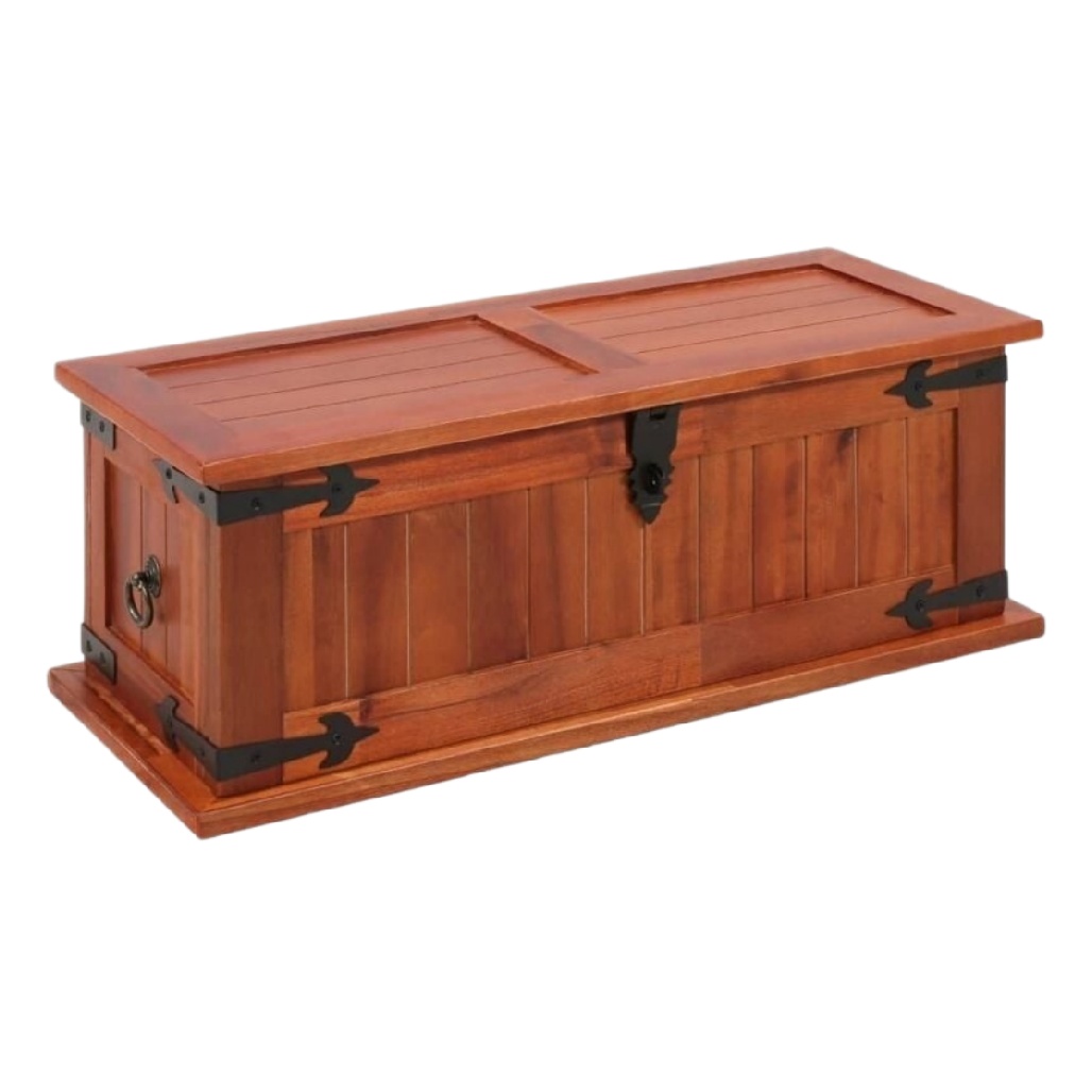 Coffre de rangement en bois pour salon ou chambre - 90 x 40 x 40-maisonboite