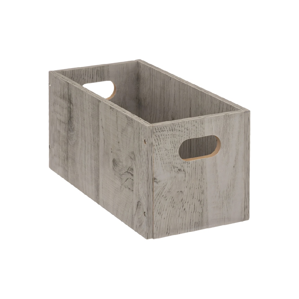 Boîte de rangement en bois avec poignées pour la chambre - 30 x 15 x 15-maisonboite