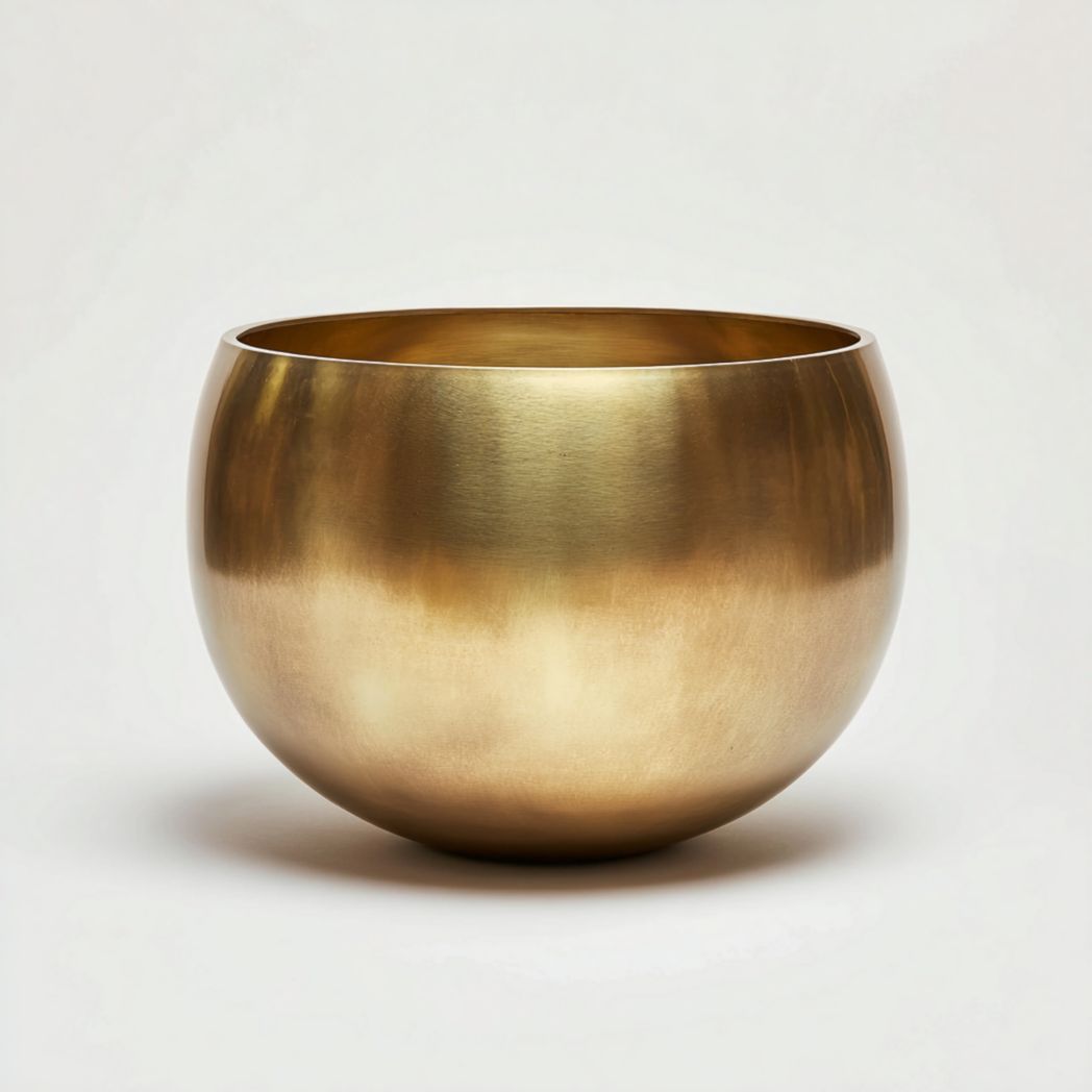 Okrągła doniczka z metalu w kolorze złotym-Modivie Home