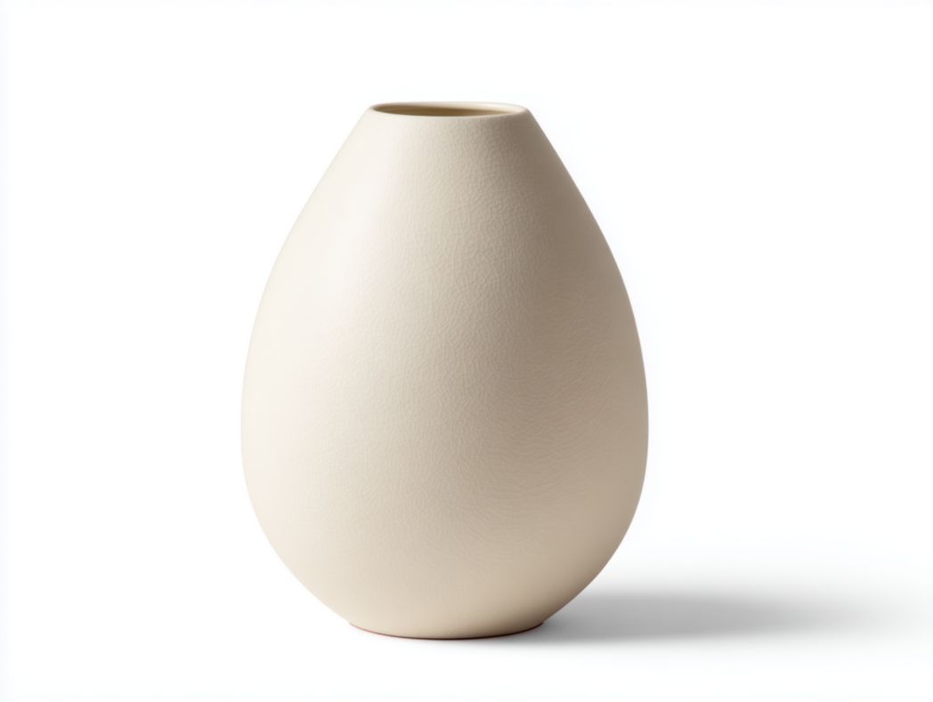 Wazon ceramiczny w kolorze kości słoniowej z matowym wykończeniem-Modivie Home