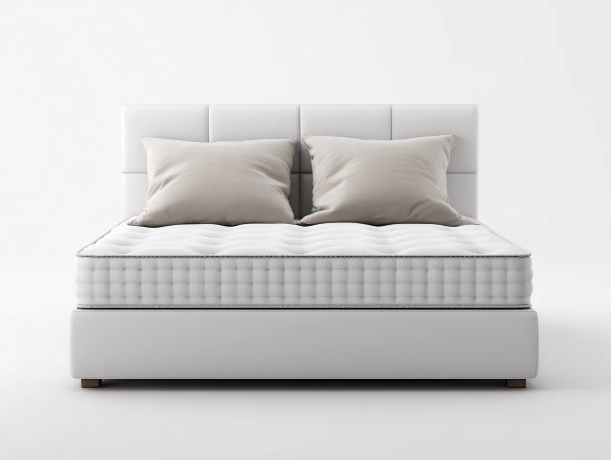 Letto matrimoniale-tessuto-legno-206x166x105 cm-bianco-stile essenziale-Homiyard