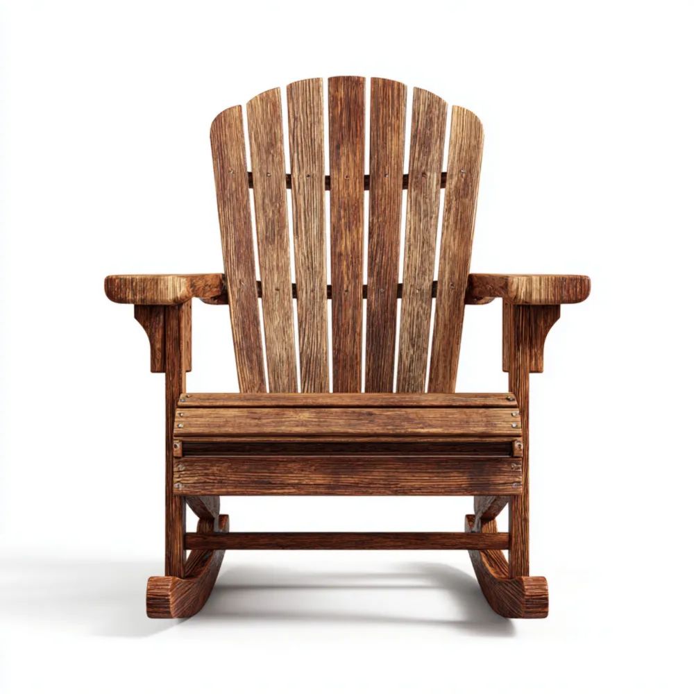 Fauteuil à bascule en bois – 100x80x90 cm – Bois Naturel-Decoramira