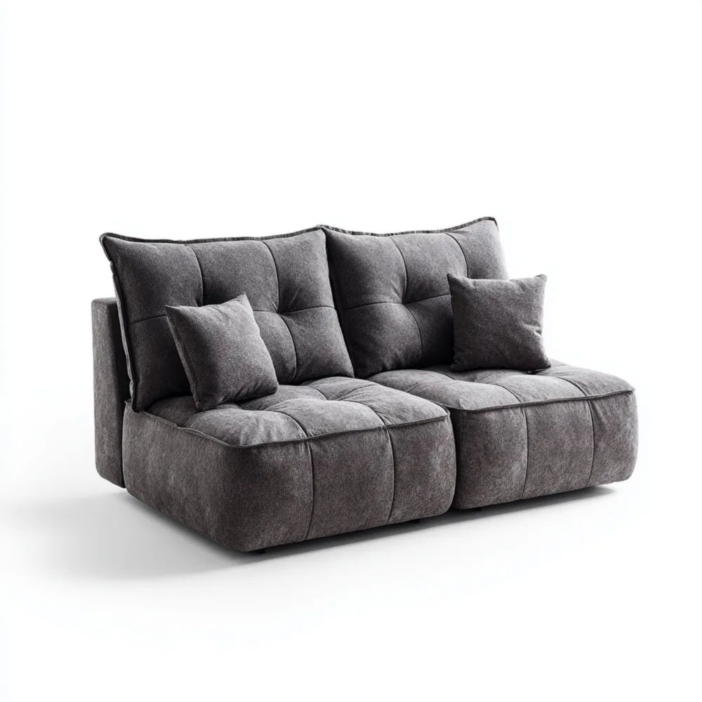 Canapé modulable 150x90x85 cm – Gris – Design moderne