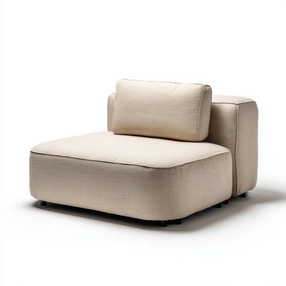 Canapé modulable tissu 90x95x85 cm – Beige – Design moderne