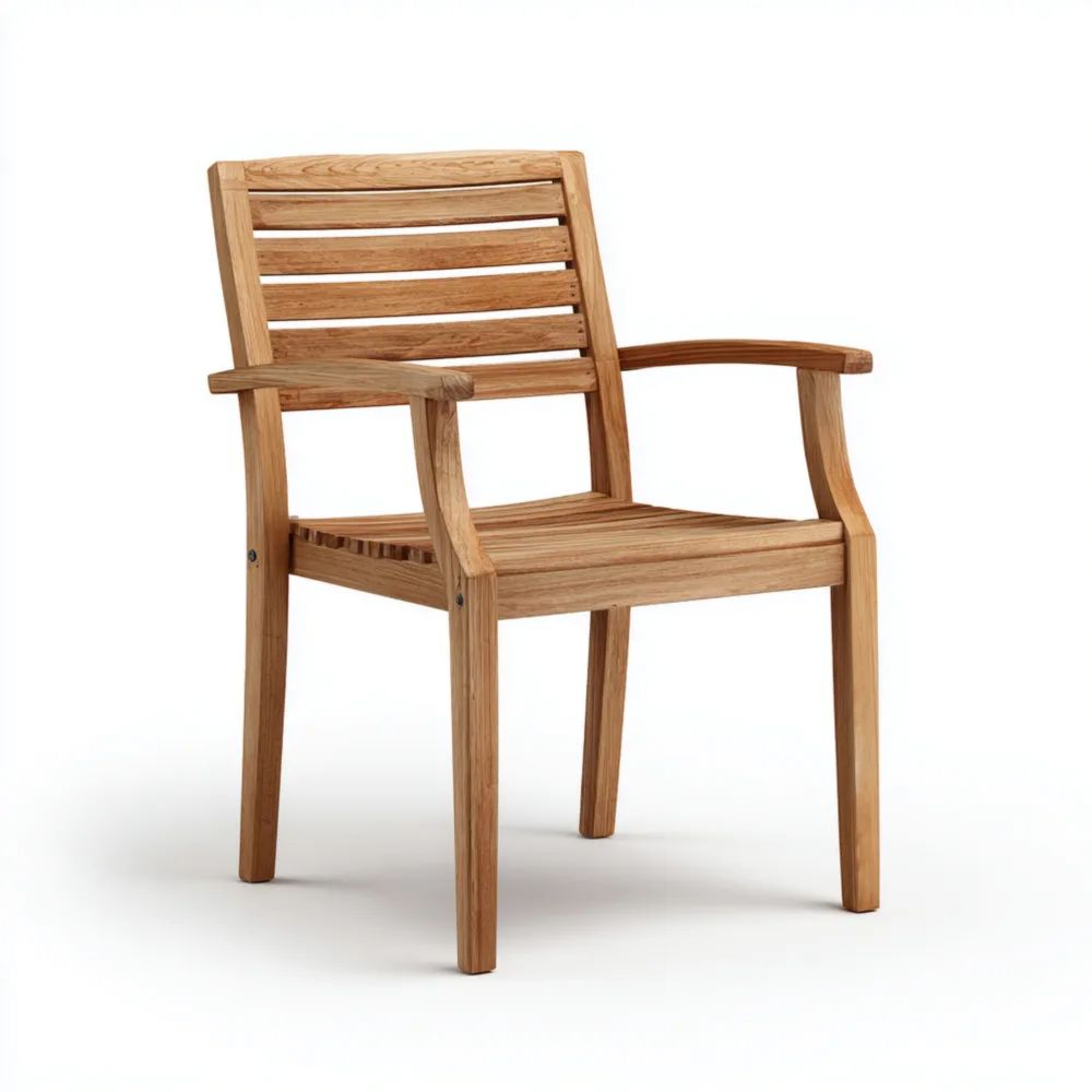 Chaise de jardin en bois – 55x60x90 cm – Bois naturel