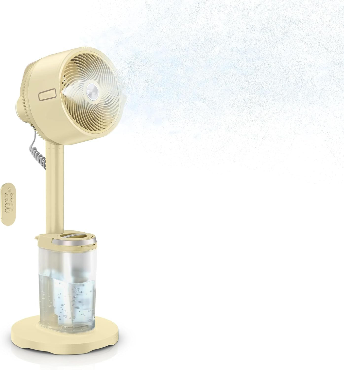 Shark FlexBreeze Pro Mist Fan, Indoor & Outdoor Oscillating Cooling Fan with Misting for Home & Patio, Floor & Tabletop, Portable Cordless & Corded, 24Hr Battery, Remote, Charcoal Grey, FA302​
