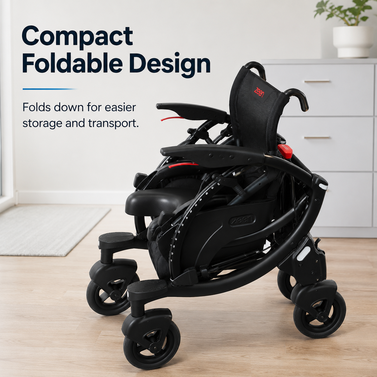 Compact foldable mobility support device