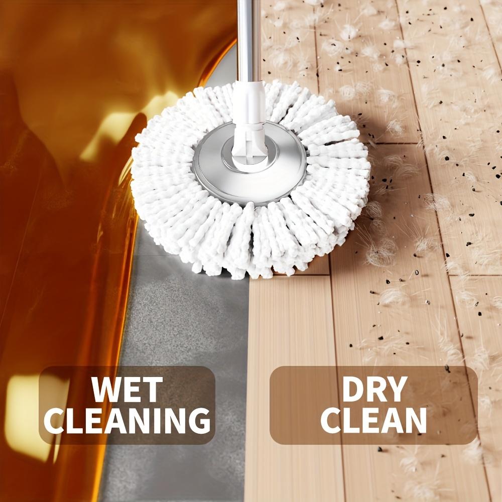 Mop And Bucket Set with 360&deg; Rotatable Mop 3 Microfiber Heads 61-Inch Adjustable Handle Efficient Cleaning Supplies