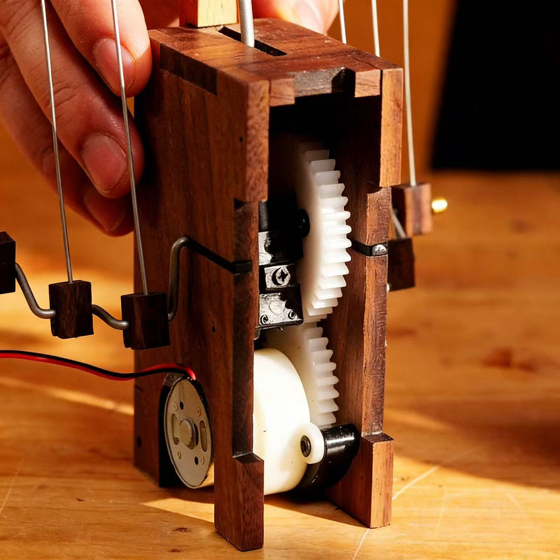 Handcrafted Wooden Dragon Automaton