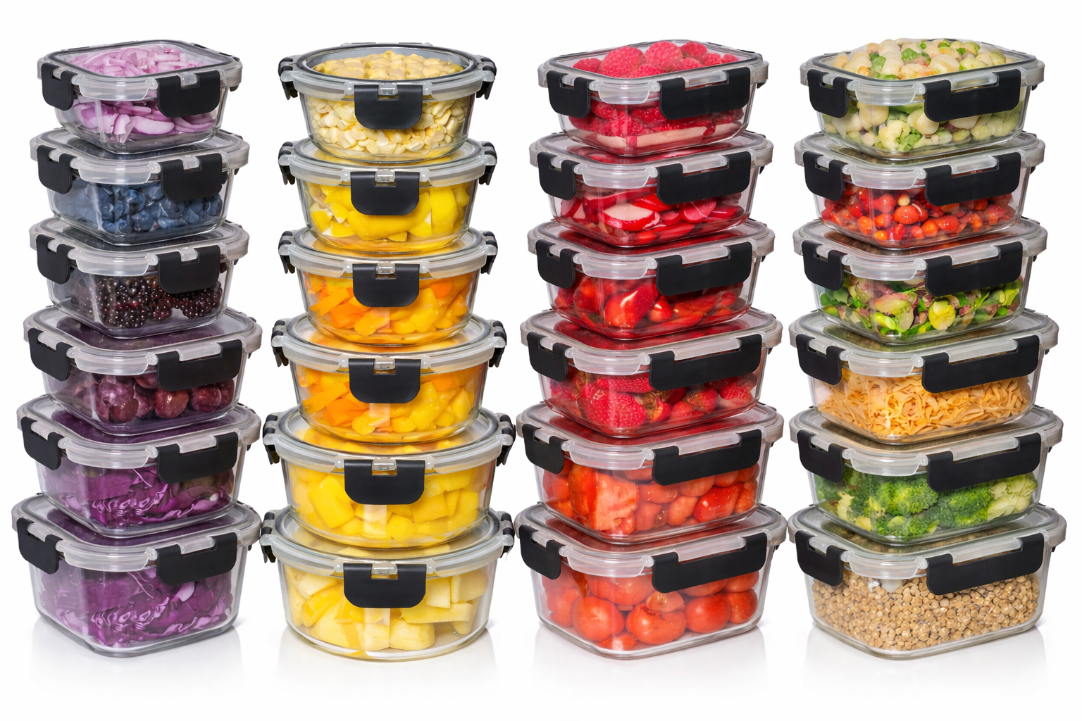 Spring Sale Glass Food Storage Containers Set 10-Pack BPA-Free & Leak-Proof Multicolor Kitchen Utensils for Meal Prep, Microwave, Oven, Freezer, Dishwasher Use Reusable Stackable Portable