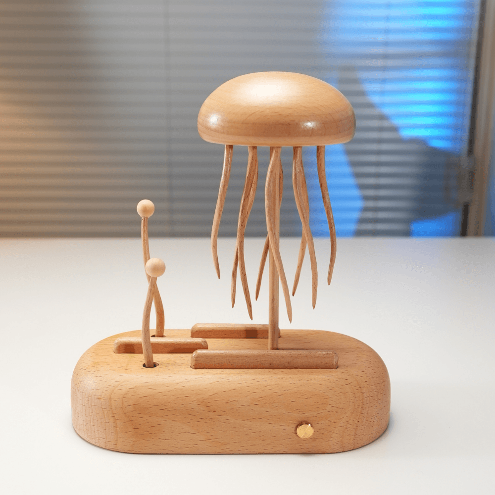 MarinerPoet Handcrafted Wooden Jellyfish Automaton(Big)