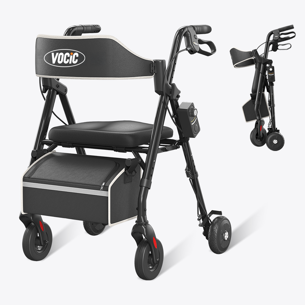 VOCIC Z63 Rollator with Adjustable Resistance - Speed Control Walker