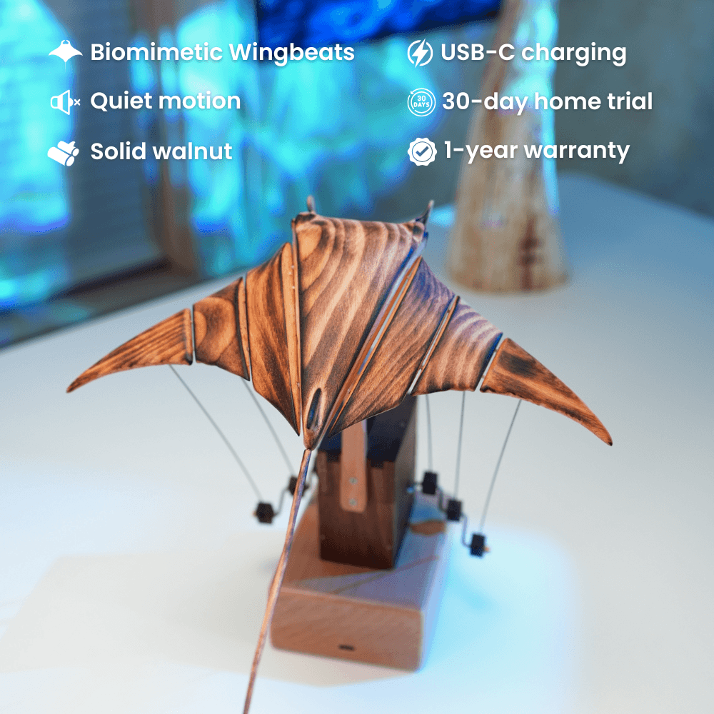 Geruikang Handcrafted Wooden Manta Ray Automaton