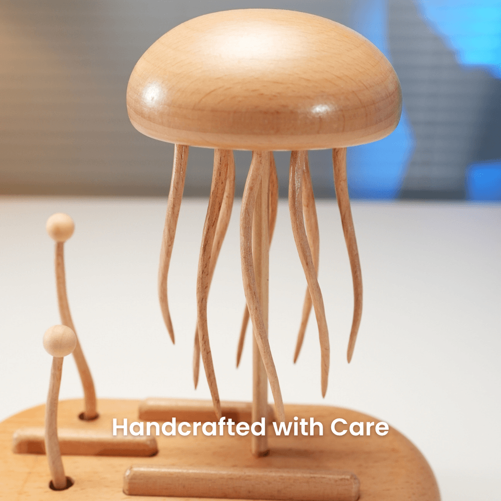 MarinerPoet Handcrafted Wooden Jellyfish Automaton(Big)