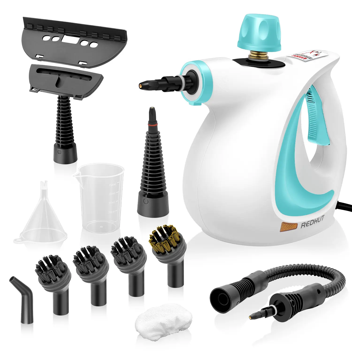 [Deep Spring Clean] Redhut 2026 Pressurized Handheld Multi-Surface Natural Steam Cleaner with 12 pcs Accessories Powerful, Chemical-Free, Steamer for Home And Car, Cleaning Washing Machine, Air Conditioner, Kitchen, Summerclean Appliances Tool Household