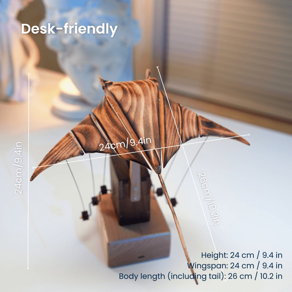 Geruikang Handcrafted Wooden Manta Ray Automaton
