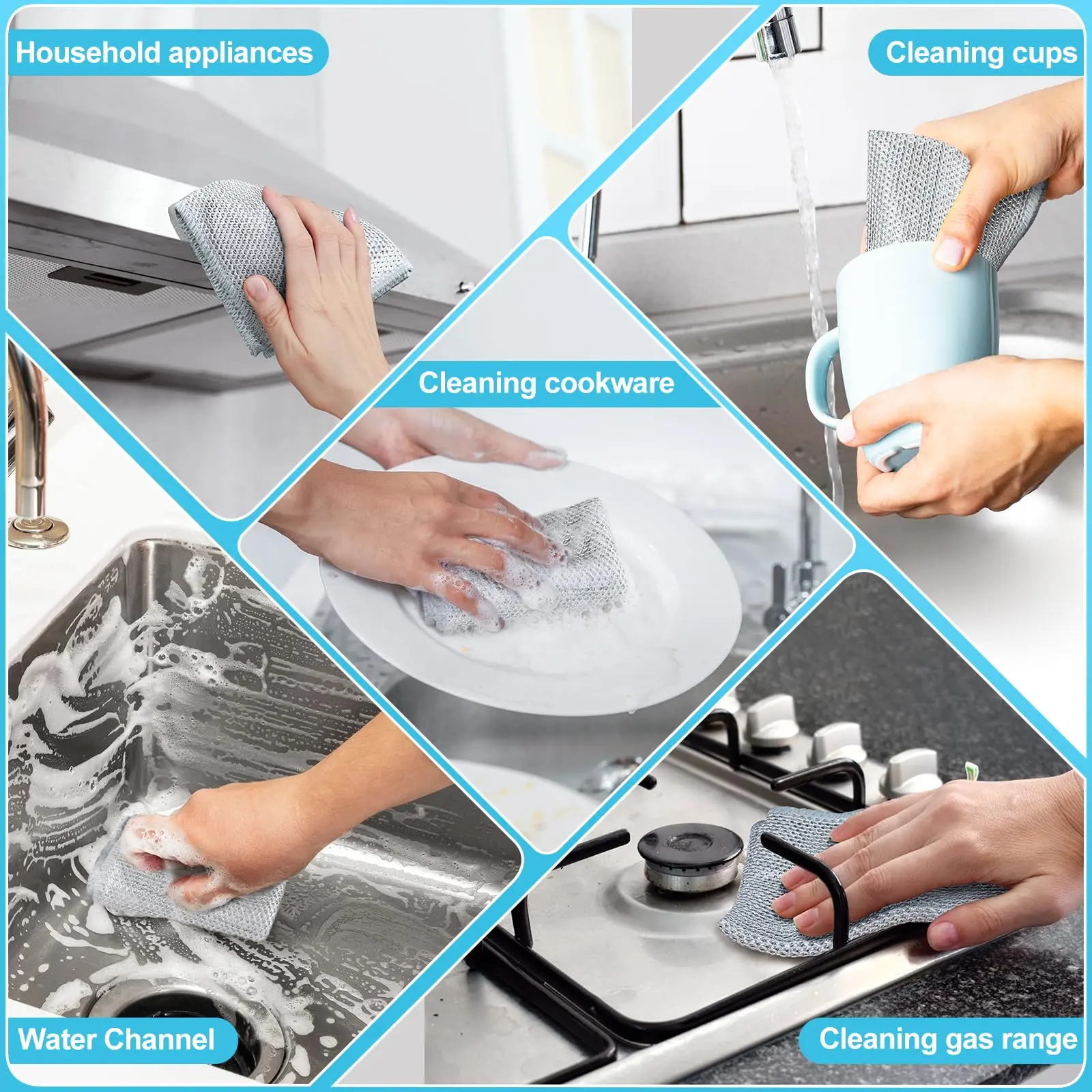 80-Count Non-Scratch Wire Dishcloths Polyester Towels
