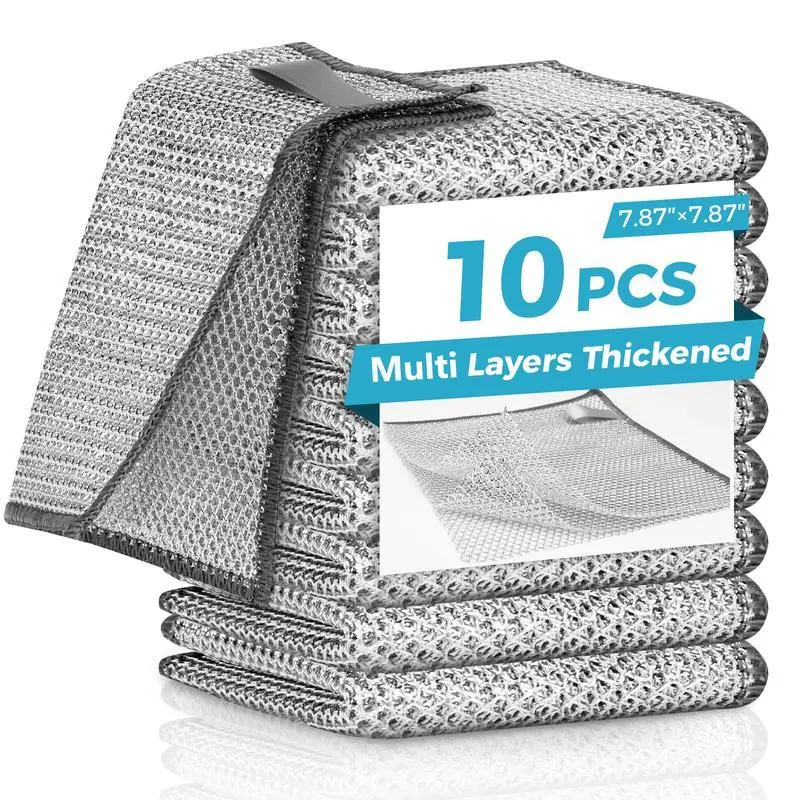 80-Count Non-Scratch Wire Dishcloths Polyester Towels