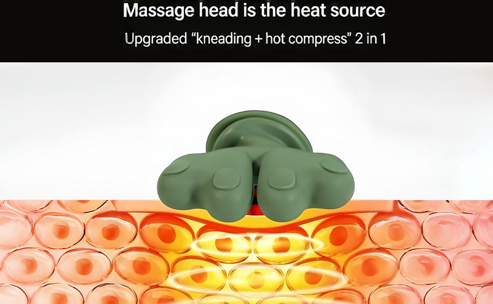 Shoulder Massager Electric Cervical Massager Bionic Hand Heating Wireless Portable 3D Kneading Massage for Neck Shoulders & Hands Unisex Lightweight & Adjustable Speed Settings,Halloween Gifts
