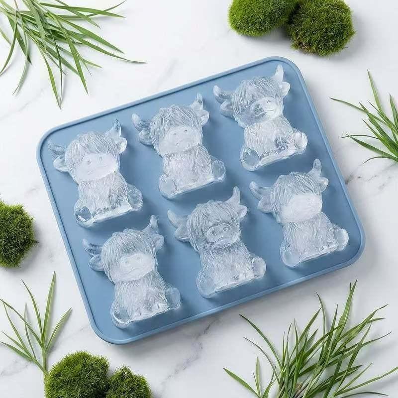 Highland Cow Model Quick Freeze Silicone Ice Tray, Easy Use Durable Plastic Mould, Perfect Shape Ice Cubes for Juice, Ice Bucket, Cylinder Cup Highland Cow Model Quick Freeze Silicone Ice Tray, Easy Use Durable Plastic Mould, Perfect Shape Ice Cubes for Juice, Ice Bucket, Cylinder Cup