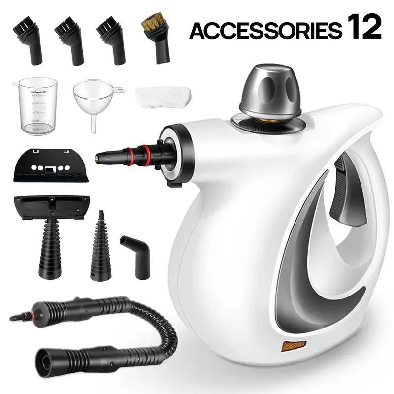 [Deep Spring Clean]  2026 Pressurized Handheld Multi-Surface Natural Steam Cleaner with 12 pcs Accessories Powerful, Chemical-Free, Steamer for Home And Car, Cleaning Washing Machine, Air Conditioner, Kitchen, Summerclean Appliances Tool Household
