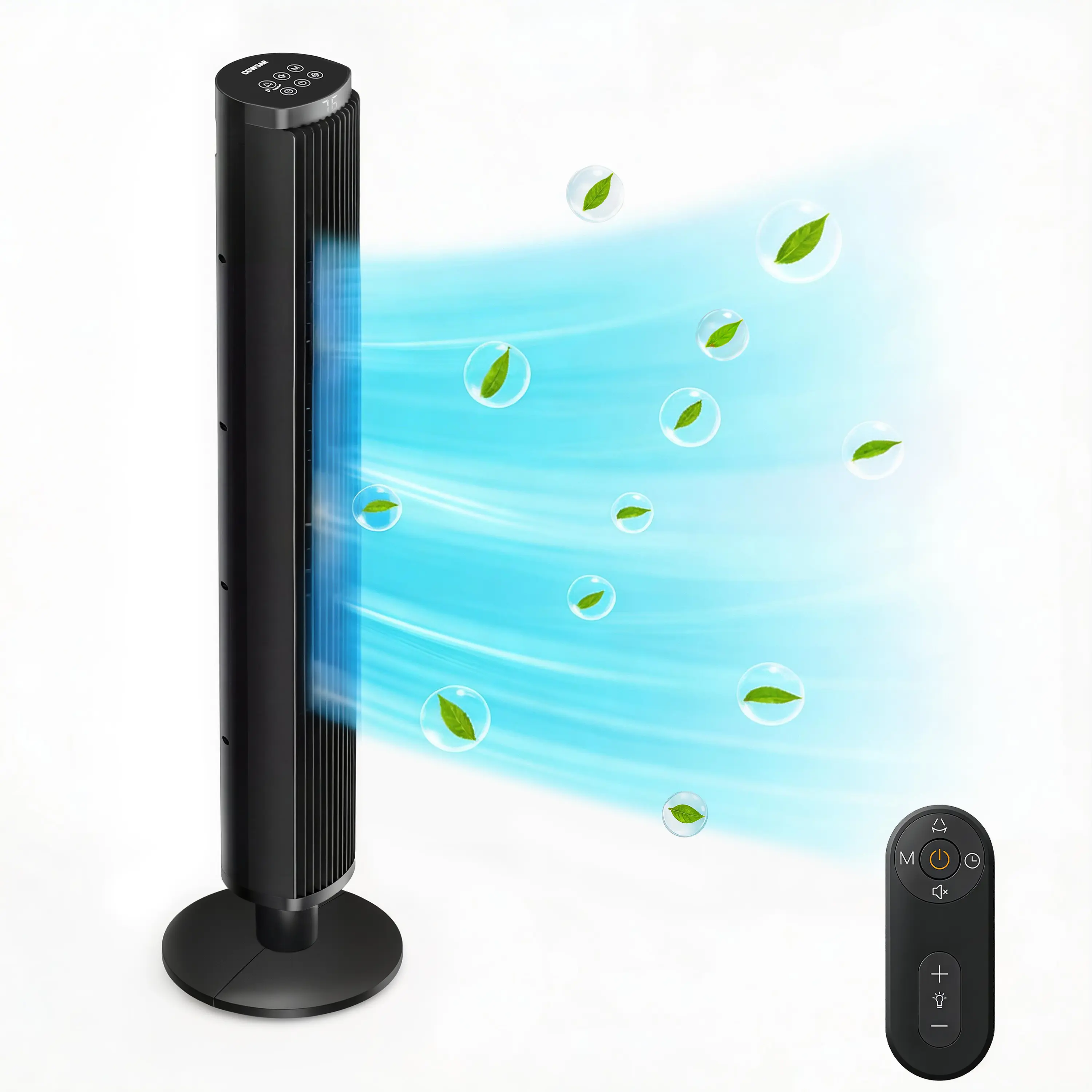 COWSAR 36" Bladeless Tower Fan with Remote Control