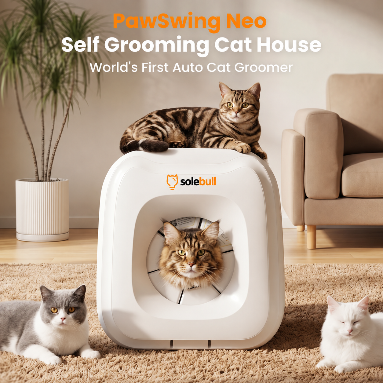 Automated Biomimetic Cat Grooming Station
