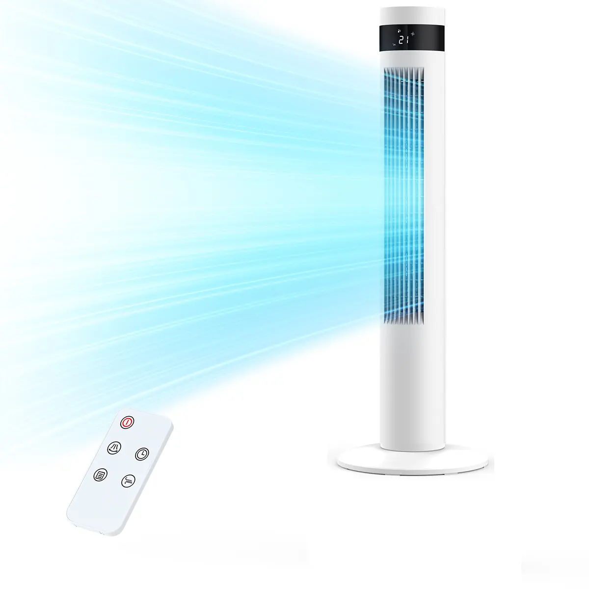 COWSAR 36" Bladeless Tower Fan with Remote Control