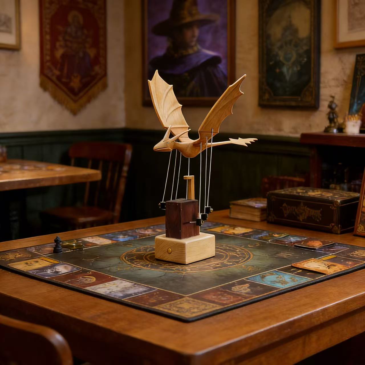 Handcrafted Wooden Dragon Automaton