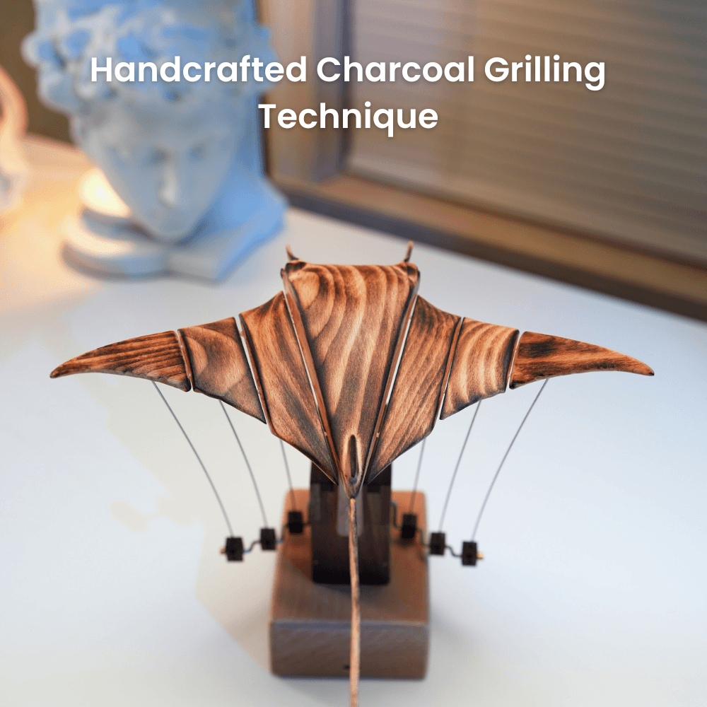 Geruikang Handcrafted Wooden Manta Ray Automaton