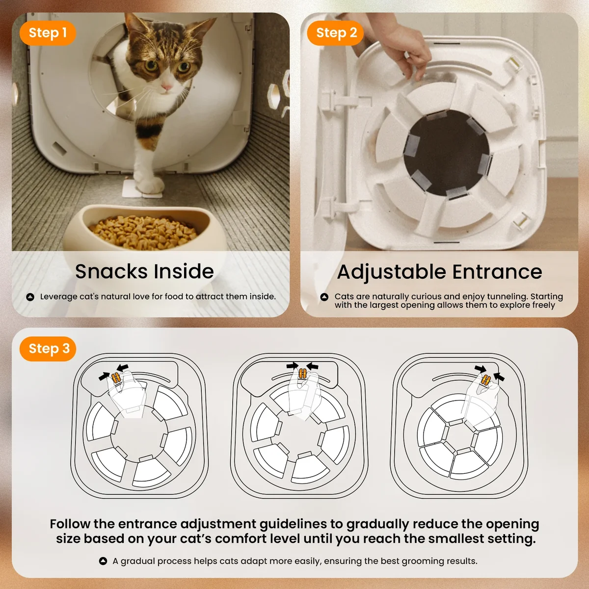 Automated Biomimetic Cat Grooming Station