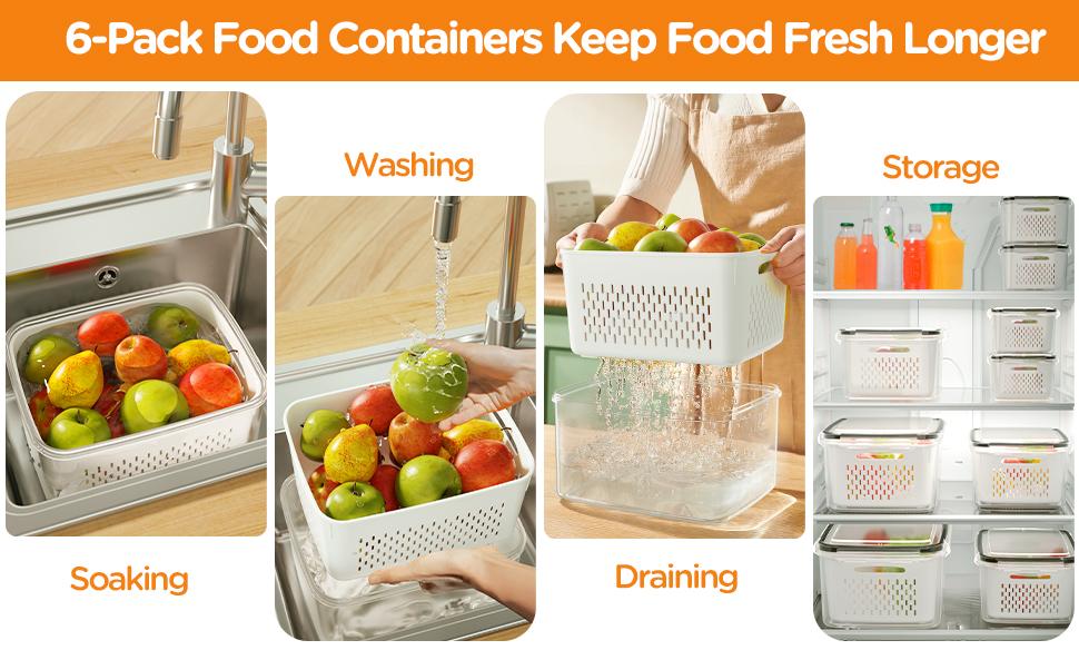 4/5/6/8 Pack Premium Food Storage Containers - Airtight, Leak-Proof, Microwave, Oven, Freezer and Dishwasher Safe - BPA Free, Stain-Resistant, Easy-Clean Design for Meal Prep and Bento Boxes,Fridge Organizers Stackable Plastic Durable Solid Set Kitchen 4/5/6/8 Pack Premium Food Storage Containers - Airtight, Leak-Proof, Microwave, Oven, Freezer and Dishwasher Safe - BPA Free, Stain-Resistant, Easy-Clean Design for Meal Prep and Bento Boxes,Fridge Organizers Stackable Plastic Durable Solid Set Kitchen
