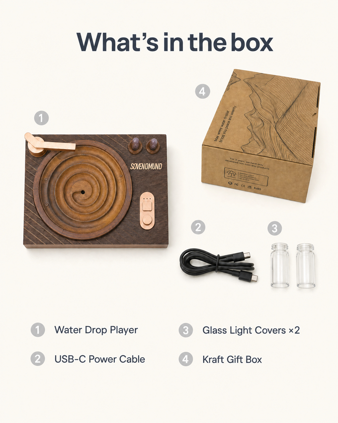 Water Drop Player and included accessories