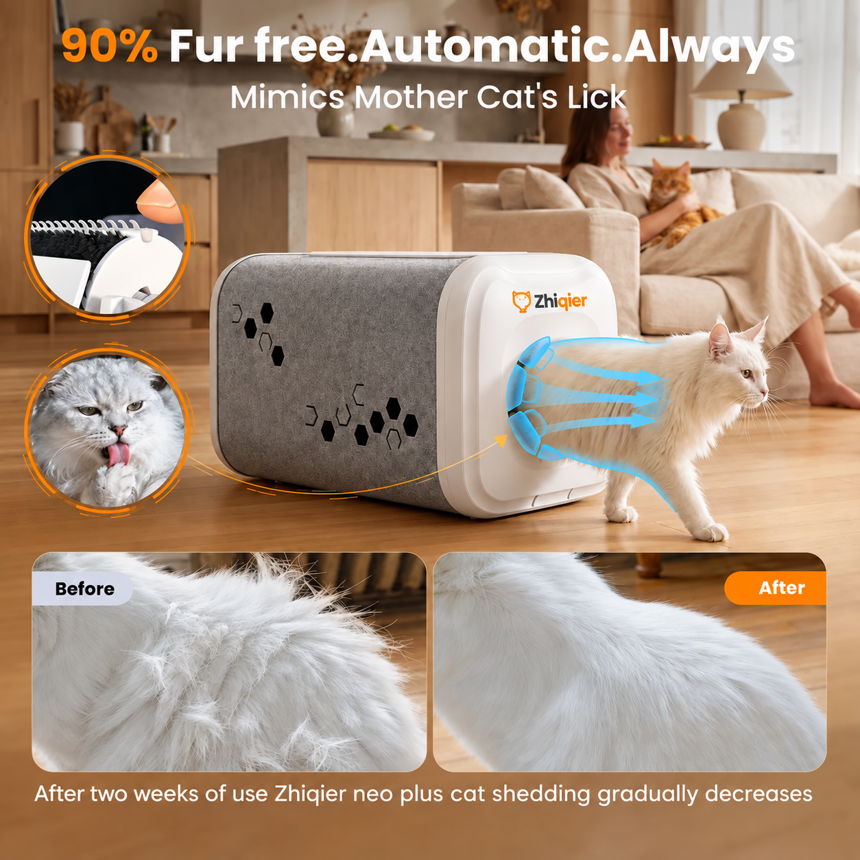 Automated Biomimetic Cat Grooming Station
