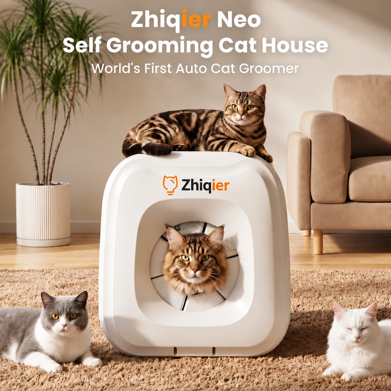 Automated Biomimetic Cat Grooming Station
