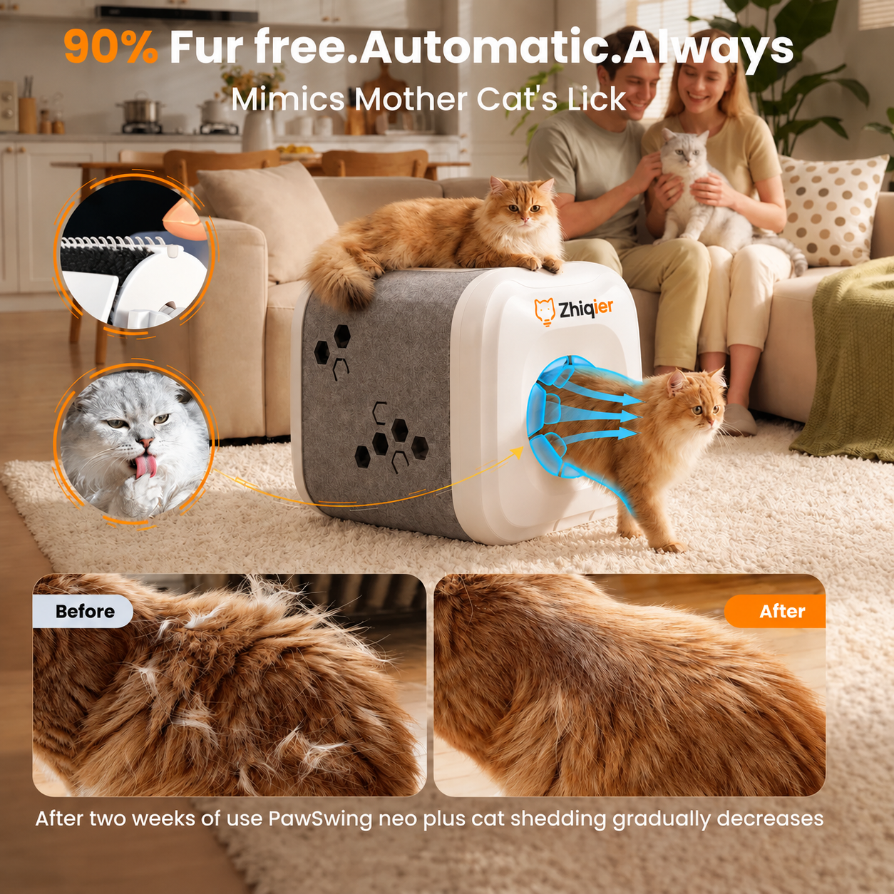 Automated Biomimetic Cat Grooming Station