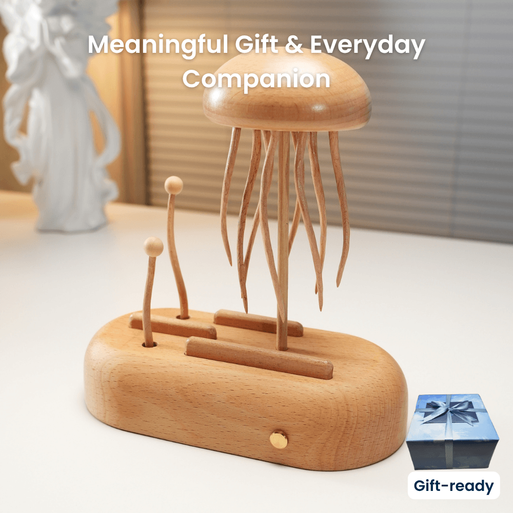 MarinerPoet Handcrafted Wooden Jellyfish Automaton(Big)