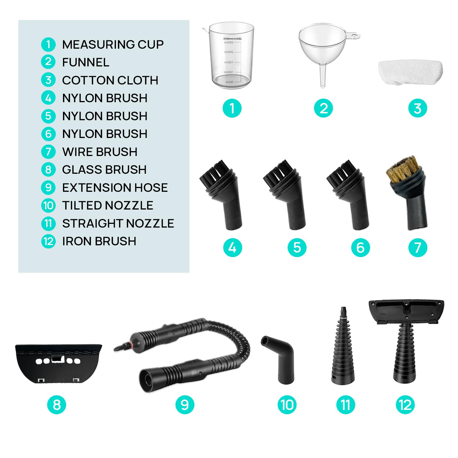 [Deep Spring Clean] Redhut 2026 Pressurized Handheld Multi-Surface Natural Steam Cleaner with 12 pcs Accessories Powerful, Chemical-Free, Steamer for Home And Car, Cleaning Washing Machine, Air Conditioner, Kitchen, Summerclean Appliances Tool Household