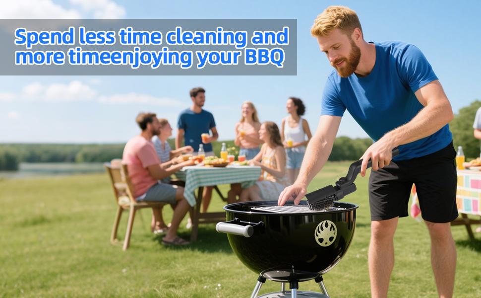 Drayvorx Electric BBQ Grill Brush Cordless and Rechargeable,Two Replacement Cleaning Brushes,Adjustable Angle, Barbecue Accessories,Barbecue Utensils,Wire Brushes for Cleaning Rust, Grill, Dirt, Paint Removal, Welding