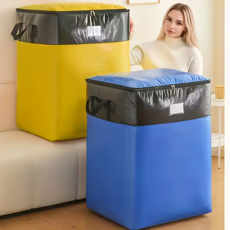 180L Extra Large Storage Bags, Heavy Duty Moving Bags with Reinforced Handles, Waterproof Clothing Storage Organizer for Blankets, Bedding, Clothes, Luggage, Dorm Room, Closet and Home Organization