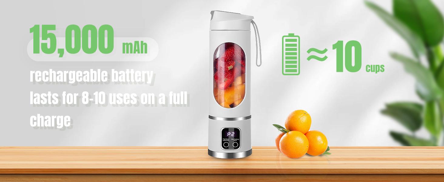 Ultimate Digital Juicer Blender with LED Display, Multimode Juicer Machine for Fruit & Vegetable, Leak-Proof, Large Capacity & USB Rechargeable Blender for Liquid Diet, Compact Smoothieblender Travel Mate, Household Kitchen Gadgets, Mother's Day Gifts